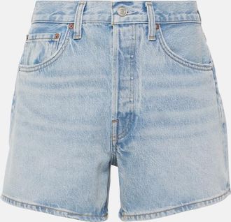 A Gold E Parker mid-rise denim shorts