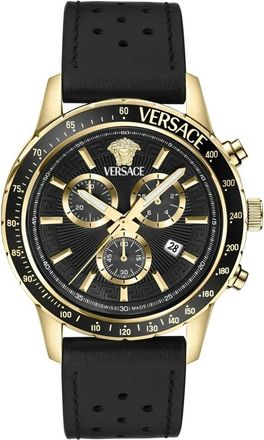 Versace Analoguhr - Heren - Horloges - Geel - ONE Size - Leer - Accessoires