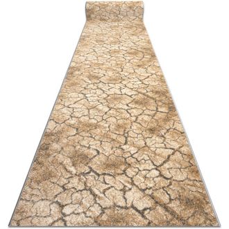 RugsX Rugsx - Alfombra De Pasillo Karmel Terra Suelo Agrietado - Caramelo Gris 80 Cm Beige 80x260 Cm