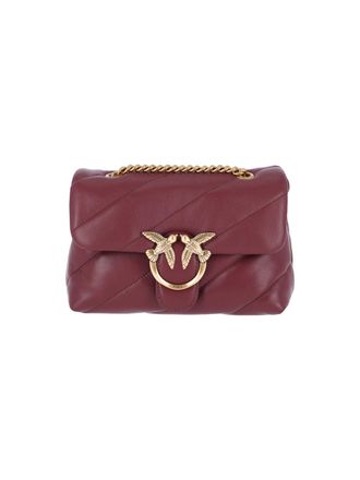 Pinko Bordeaux Love Puff Calfskin Shoulder Bag