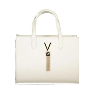 Valentino Handbags, female, White, Size: ONE SIZE Chain Tassel Tote