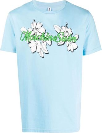 Moschino Camiseta con logo - Tops - Hombre - Azul - S