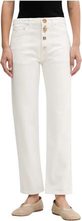 Vicolo Zoe Straight Jeans - Dames - Regular Fit Jeans - Wit - XS - Katoen - Jeans