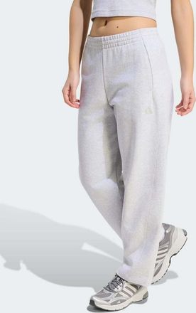 adidas Adidas kit piccolo logo pantaloni barrel in grigio chiaro m&eacute;lange