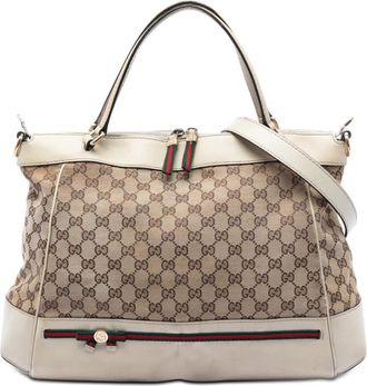 Gucci Pre-owned Gucci GG Canvas Web Mayfair Satchel Ladies HTTKR01UZ63KJBLD