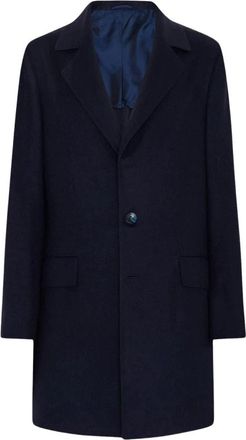Kiton Pure Cashmere Coat - Heren - Mantel - Blauw - XL - Leer - Jassen