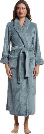 Natori Plush Sherpa Robe 52 Womens Robe Spa Blue : L (Womens 14-16), Polyester