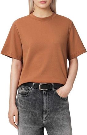 AllSaints Lisa Crewneck T-Shirt in Pecan Brown at Nordstrom, Size X-Small