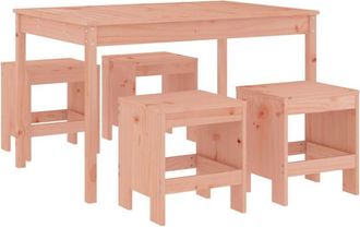 vidaXL Juego De Comedor Para Jard&iacute;n 5 Pzas Madera Maciza Douglas Vidaxl