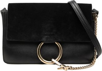 Chlo&eacute; Pre-owned Chloe Small Suede and Calfskin Faye Crossbody Ladies Z1GU1KUMACIX5EXD