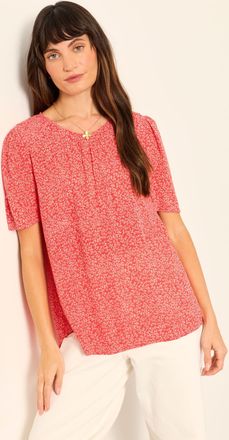 Fat Face FatFace Petite Blouse in Red Coral Texture