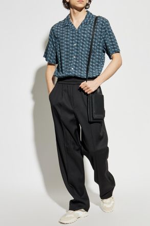 Moose Knuckles Monogram Shirt, Mens, Navy Blue