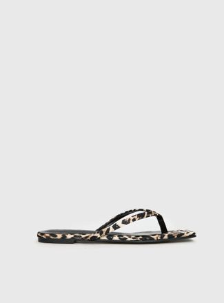 Billini Womens Tove Flip Flops In Leopard