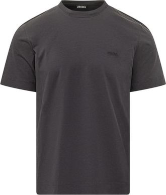 Ermenegildo Zegna Puro Katoenen T-shirt - Heren - T-shirts - Zwart - S - Katoen - Tops