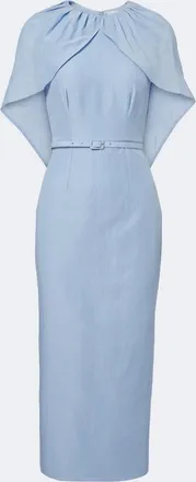 Roland Mouret Belted caped midi dress