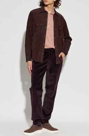 Eleventy Corduroy Trousers, Mens, Burgundy