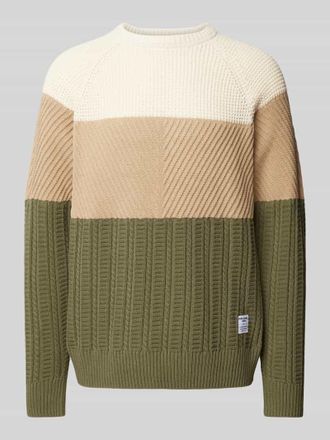 Pepe Jeans London Strickpullover mit Strukturmuster Modell CODY in Oliv, Gr&ouml;&szlig;e XXL