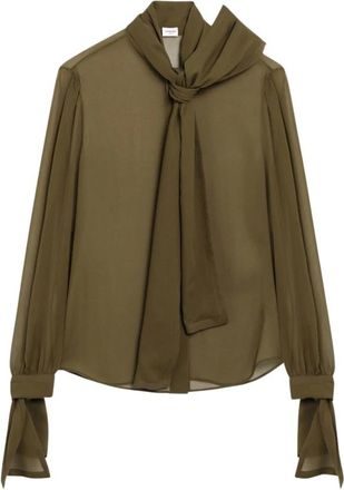 Saint Laurent Mujer, Blusas y Camisas, Verde, Talla: S