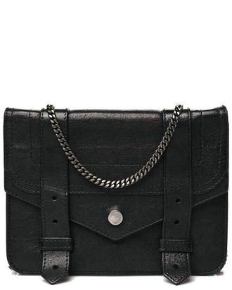 Proenza Schouler Black Lambskin Leather Large Ps1 Chain Wallet (Authentic Pre- Loved)