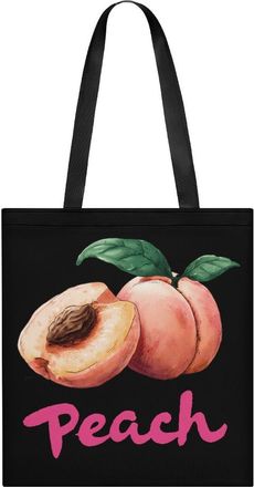 Generic Peaches Printed Tote Bag for Women Men Shoulder Bags Purses Pouch Handbags