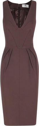 Elisabetta Franchi Midi Jurken - Dames - Casual kleedjes - Bruin - XS - Kleedjes