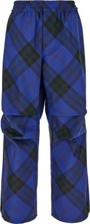 Burberry Stijlvolle Broeken - Heren - Straight fit broeken - Blauw - L - Polyester - Broeken