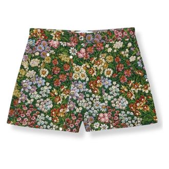 Msgm Short Shorts, female, Multicolor, Size: M Floral jacquard shorts