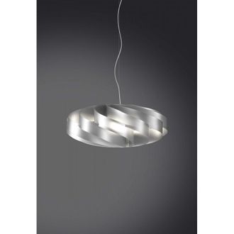 Linea Zero L&aacute;mpara Colgante Plana 3 Luces Plata 70x70xh.34 Cm