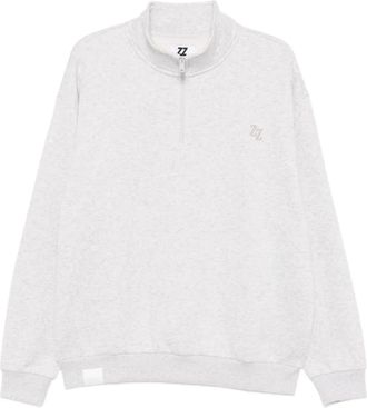 Izzue logo embroidered sweater - Grey
