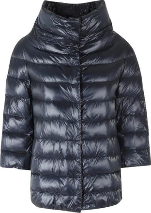 Herno Aminta Down Jacket - Dames - Gewatteerde jassen - Blauw - M - Katoen - Jassen
