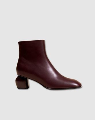 Mi-Mai Tadao Low Heel Ankle Boot in Burgundy at Nordstrom, Size 10