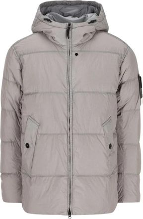 Stone Island Logo Nylon Blouson Jas - Heren - Winterjassen - Grijs - 2XL - Nylon - Jassen