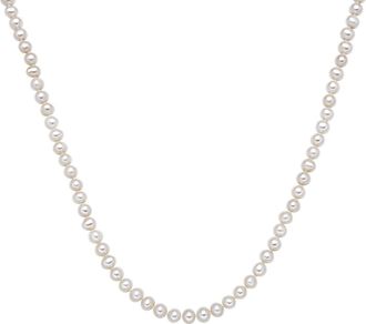 Lulu & Jane Womens Necklace Brass - White - One Size