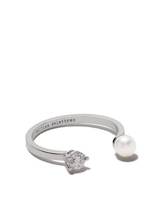 Delfina Delettrez 18kt white gold Domino Pearl Dots ring - Silver