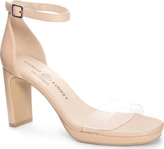 Chinese Laundry Womens Tinie Clear Vinyl Vegan Leather Dress Heels In Nude