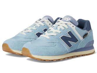 New Balance Unisex-Adult 574 V2 Unisex, Light Blue/Indigo, 12.5 Wide Women/11 Men
