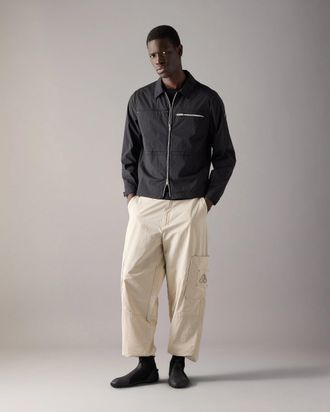 Moose Knuckles Mens Topflight Overshirt in Black Nylon - Size Medium