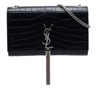 Saint Laurent Pre-owned Saint Laurent Medium Croc Embossed Leather Kate Tassel Crossbody Ladies 2E29QSQP5GHWBGIN