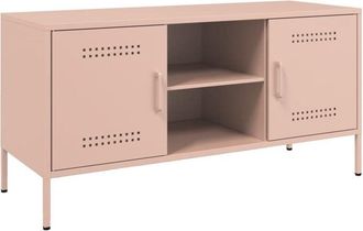 vidaXL Mueble De Tv De Acero Rosa 100,5x39x50,5 Cm Vidaxl