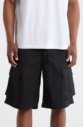 Purple Solid Cargo Shorts in Black at Nordstrom Rack, Size 31