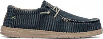 Hey Dude Ademende Gevlochten Schoenen Flex & Fold - Heren - Veterschoenen - Blauw - 44 EU - Katoen - Schoenen