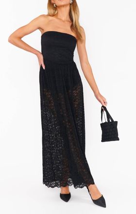 Show me your Mumu Diana Drop Waist Dress In Black Lovely Lace