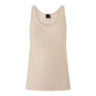 Pinko Pinko, Dames, Tops, Beige, Maat: M Nylon
