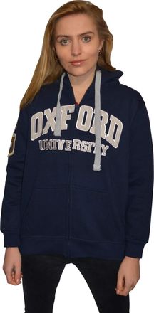Oxford University Licensed Unisex Zipped Hoodie | Fleece Sweatshirt with Oxford Crest Embroidery | 4 Colors - Grey, Navy, Maroon, Charcoal | Sizes XS-XL (UK, Alpha, L, 