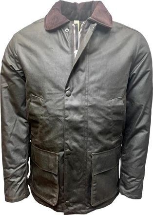Brixtol Textiles Bruine Gewaxte Jas Curtis Model - Heren - Zomerjassen - Bruin - L - Katoen - Jassen