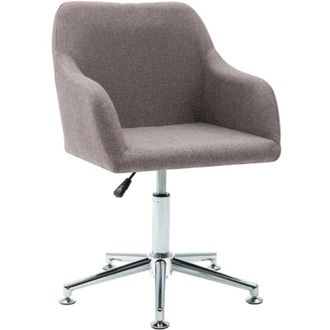 vidaXL Silla De Oficina Giratoria Tela Gris Topo Vidaxl