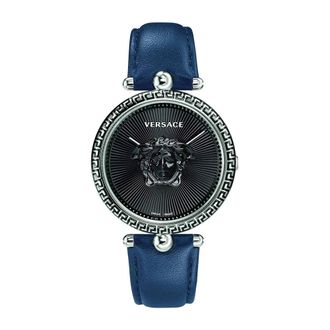 Versace Horloges - Dames - Horloges - Blauw - ONE Size - Leer - Accessoires