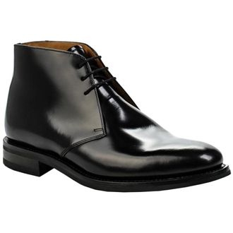 Loake Polished Chukka Leather Mens Ankle Boots - Black - Size:UK 10.5
