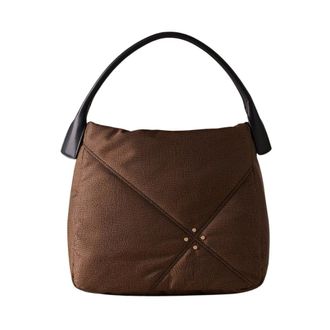 Borbonese Quarter Hobo Bag Medium - - Bags - Donna - Marrone - ONE SIZE