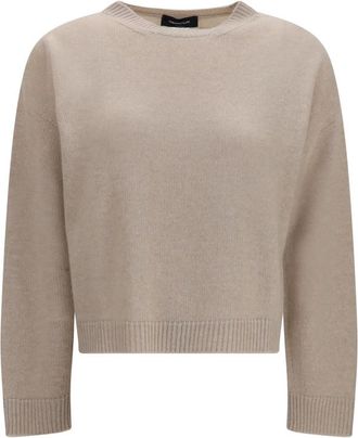 Fabiana Filippi Beige Knitted Crew Neck Sweater
